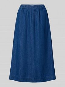 Spódnica jeansowa rozkloszowana z czystej bawełny s.Oliver RED LABEL niebieska EAN 2168697