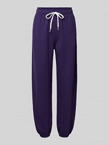 Spodnie dresowe z elastycznym ściągaczem Polo Ralph Lauren fioletowe damskie EAN 211971700