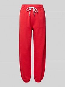 Spodnie dresowe z elastycznym ściągaczem Polo Ralph Lauren czerwone damskie EAN 211971700