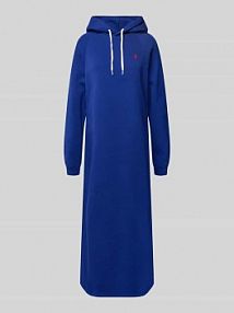 Sukienka z dzianiny dresowej z kapturem Polo Ralph Lauren niebieska EAN 211972699