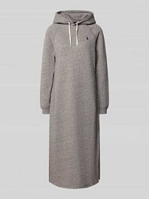 Sukienka z dzianiny dresowej z kapturem Polo Ralph Lauren szara EAN 211972699