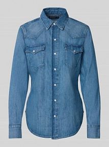 Koszula jeansowa o kroju regular fit z kieszeniami z patką Polo Ralph Lauren niebieska EAN 211969402