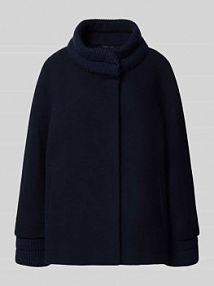 Kurtka wełniana ze stójką ICONS Cinzia Rocca granatowa damska EAN BR-34-001