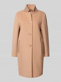 Płaszcz wełniany z kaszmirem ICONS Cinzia Rocca brązowy damski EAN BR-56-001