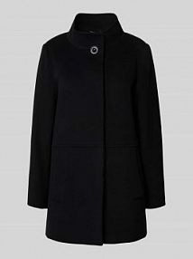 Płaszcz wełniany z kaszmirem ICONS Cinzia Rocca czarny damski EAN BR-14-001