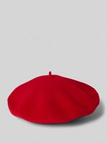 Beret z czystej wełny Loevenich czerwony EAN 673003