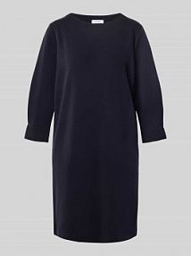 Sukienka dresowa z okrągłym dekoltem comma niebieska EAN 2171157