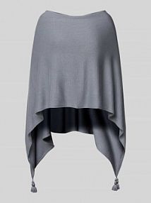 Ponczo z dekoltem w łódkę comma szare EAN 2169147