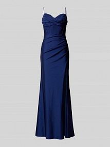 Sukienka wieczorowa z dekoltem w kształcie serca luxuar niebieska EAN 5334-P