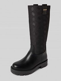 Kozaki z imitacji skóry model Yannis Guess czarne damskie EAN FLFYNNFAL11