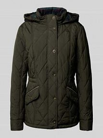 Kurtka pikowana z kapturem i kieszeniami z patka Gil Bret oliwkowa damska EAN 90936227