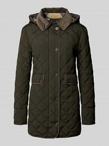 Pikowana kurtka z wykładanym kołnierzem i kieszeniami z patką Gil Bret oliwkowa damska EAN 91036227
