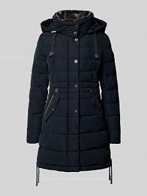 Płaszcz pikowany ze stójką i kieszeniami zapinanymi na zamek błyskawiczny Gil Bret niebieski damski EAN 90996200