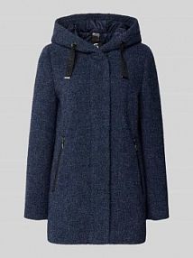 Krótki płaszcz o kroju regular fit z dodatkiem wełny i krytym zamkiem błyskawicznym Gil Bret niebieski damski EAN 95496107