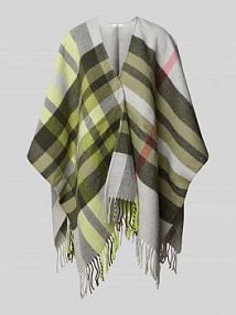 Ponczo z frędzlami model STYLE.THEA BRAX zielone EAN 37-5658 90195500