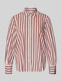 Bluzka koszulowa o kroju regular fit z mankietami model STYLE.VIC BRAX czerwona damska EAN 41-8857 94126000