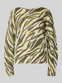 Sweter z dzianiny z dekoltem w łódkę model STYLE.LISA BRAX zielony damski EAN 37-2318 90192900