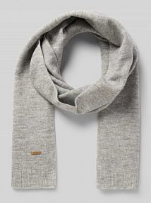 Szal z prążkowanymi wykończeniami model Witzia Barts srebrny damski EAN 5007