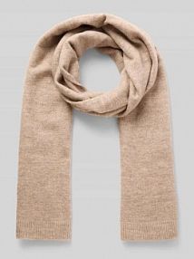 Szal z prążkowanymi wykończeniami model Witzia Barts brązowy damski EAN 5007