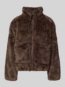 Kurtka z obszyciem ze sztucznego futra model FONY FREE/QUENT szara damska EAN 206712