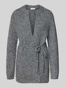 Kurtka z dzianiny z dodatkiem wełny model LULU FREE/QUENT szara damska EAN 206860