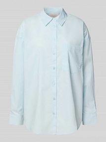 Bluzka koszulowa o kroju regular fit z kieszenią na piersi model JOLLE FREE/QUENT niebieska damska EAN 206364