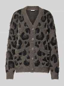 Kurtka z dzianiny z obszyciem sztucznym futrem model FLYNN Noisy May szara damska EAN 27034812