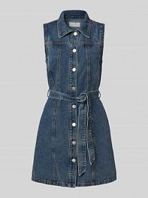 Sukienka jeansowa z wiązanym paskiem model ALVI Noisy May niebieska EAN 27034286