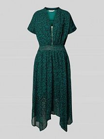 Sukienka midi z zamkiem błyskawicznym i wpuszczanymi kieszeniami Apricot zielona EAN 935426