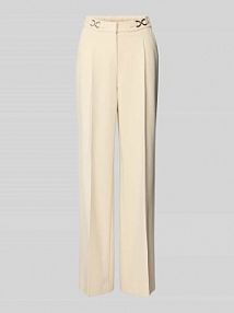 Spodnie materiałowe z szeroką nogawką i zakładkami w pasie model luisa TONI damskie EAN 41-12 184042