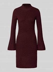 Sukienka mini z prążkowaną stójka Noisy May czerwona EAN 27034892