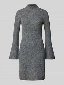 Sukienka mini z prążkowaną stójka Noisy May szara EAN 27034892