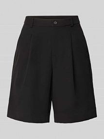 Bermudy z zakładkami w pasie model MAILE Noisy May czarne damskie EAN 27035976