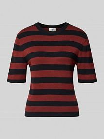 Bluzka z dzianiny z mieszanki wiskozy z okrągłym dekoltem GUIDO MARIA KRETSCHMER WOMAN czerwona damska EAN GMK4389002