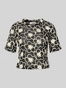 Bluzka krótka z okrągłym dekoltem GUIDO MARIA KRETSCHMER WOMAN czarna damska EAN GMK4710001