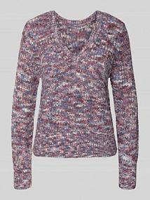 Sweter z dzianiny z dekoltem w serek model DIRMA Vila fioletowy damski EAN 14098550