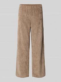 Spodnie sztruksowe skrócone z elastycznym pasem model CHIARA MAC brązowe damskie EAN 410304500