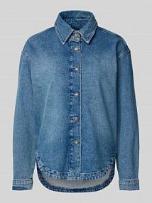 Kurtka jeansowa z wykładanym kołnierzem MAC niebieska damska EAN 291012690