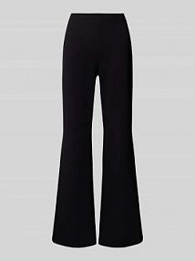 Spodnie materiałowe z mieszanki wiskozy z elastycznym pasem MAC czarne damskie EAN 107521900