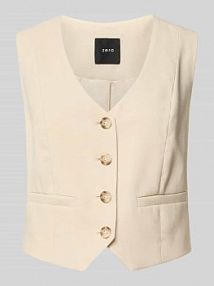 Kamizelka z dekoltem w serek Zero beżowa damska EAN 1010003048