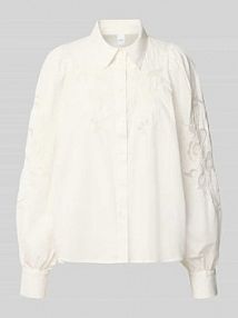 Bluzka o kroju relaxed fit z haftem model ZIMIA YAS biała damska EAN 26039303