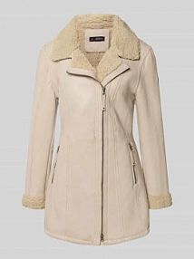 Kurtka skórzana z futerkiem i dwustronnym zamkiem błyskawicznym Cabrini biała damska EAN 8621