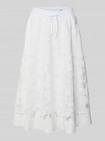 Spódnica midi o linii A z półprzezroczystego materiału model HEAST Essentiel Antwerp biała EAN Heast