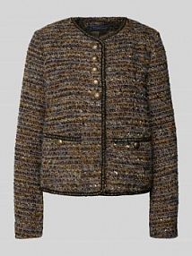 Żakiet z imitacji bouclé WHITE LABEL złoty EAN 123015-1237