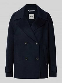 Kurtka wełniana o kroju regular fit z kołnierzem z połami model Oxford BRAX granatowa damska EAN 97-6428 95992740