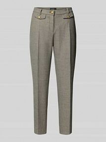 Spodnie materiałowe w kant z dodatkiem wiskozy model KRYSTAL CAMBIO srebrne damskie EAN 6227043500