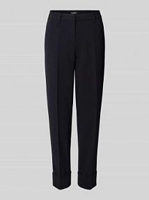 Spodnie materiałowe z przeszytymi zakończeniami nogawek model KRYSTAL CAMBIO granatowe damskie EAN 6052030000