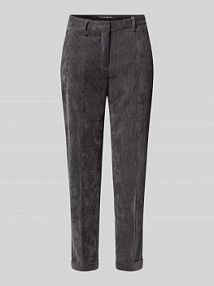 Spodnie sztruksowe w kant model KRYSTAL CAMBIO szare damskie EAN 7108030030