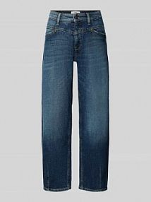 Jeansy o kroju relaxed fit z wpuszczanymi kieszeniami model ELIN CAMBIO niebieskie damskie EAN 9132003604