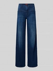 Jeansy z szeroką nogawką model AIMEE SEAM CAMBIO niebieskie damskie EAN 9151014400